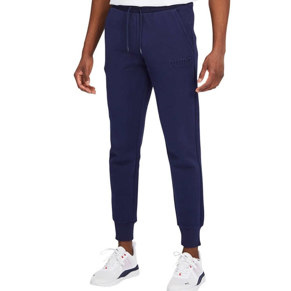 Puma Men's Modern Basics V2 Wordmark Logo Fleece Jogger Pants